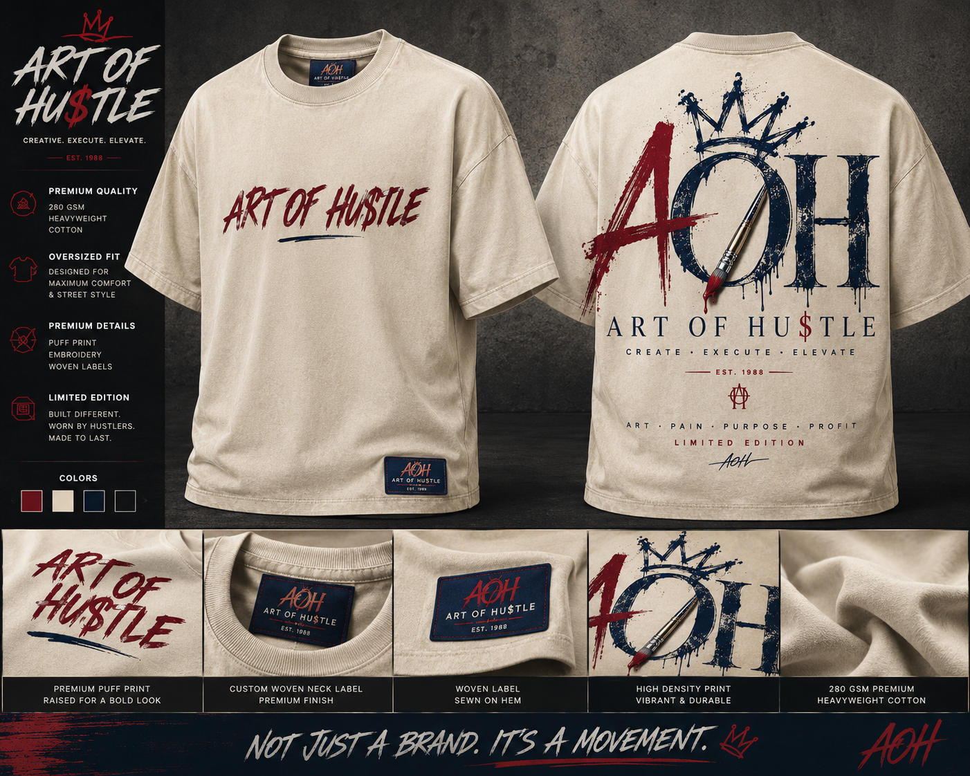 Dropping Soon Art Of Hustle Graphic Design Tees